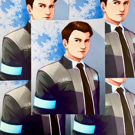 Connor, the Android Sent by Cyberlife Print