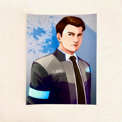 Connor, the Android Sent by Cyberlife Print