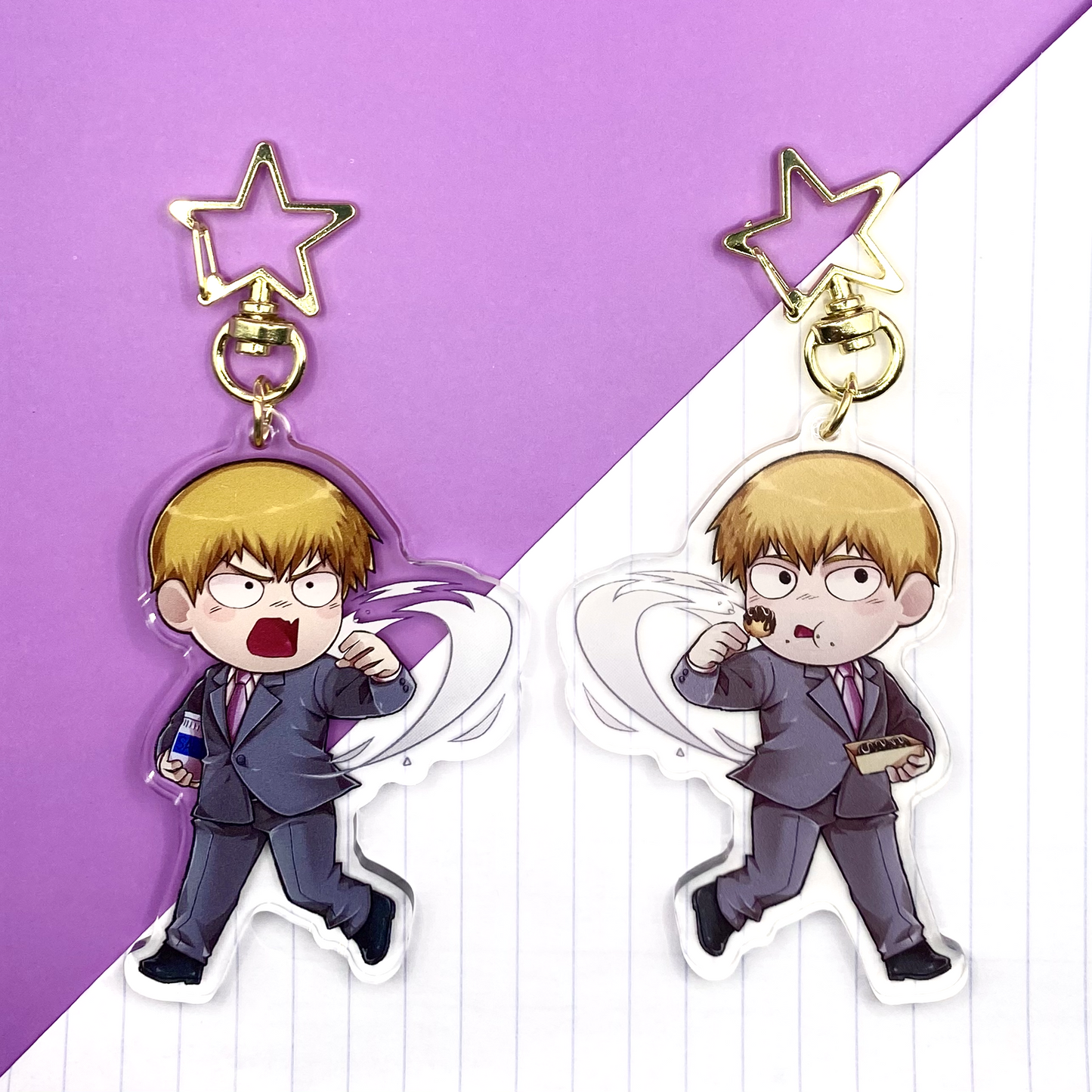 Mob Psycho 100 Reigen and Mob Charms