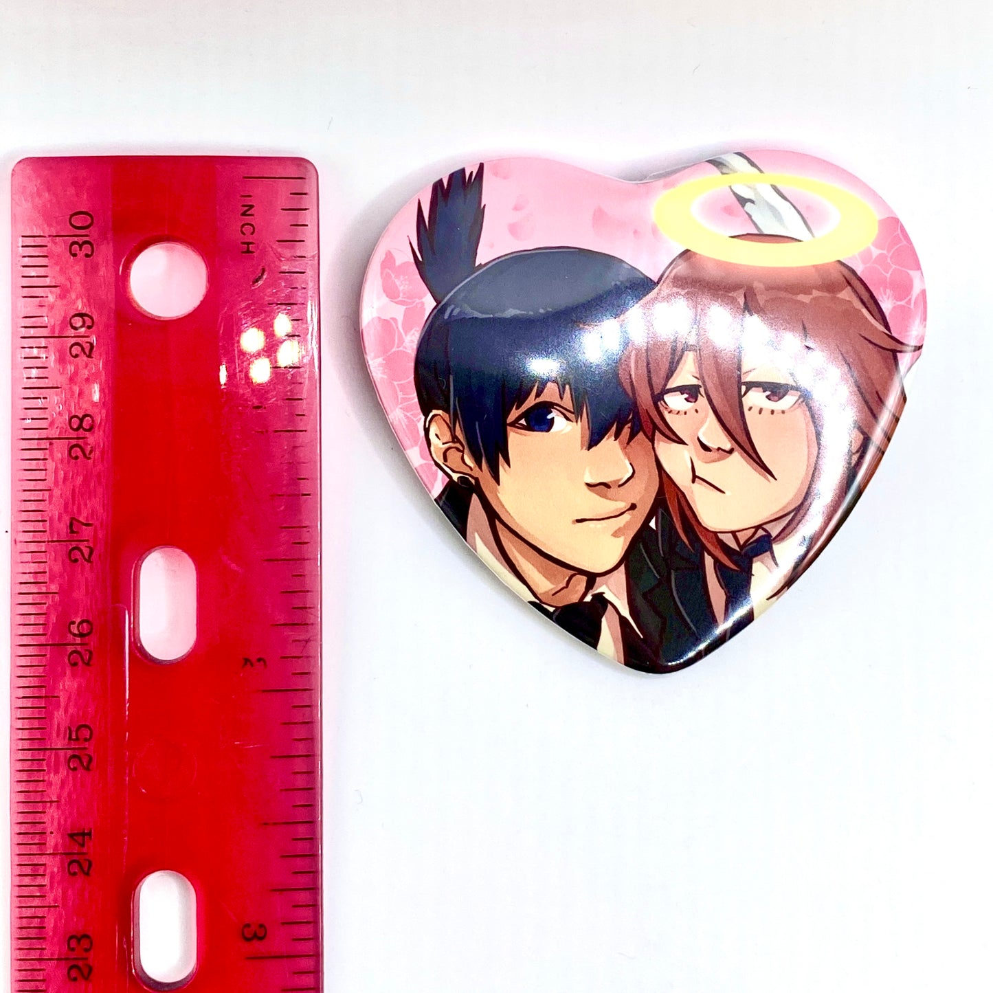 Aki and Angel Heart Buttons